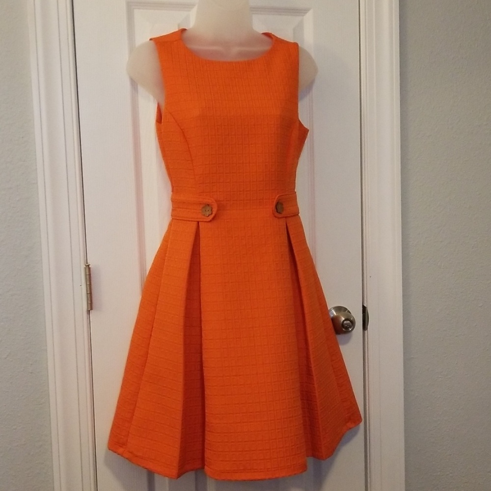 Modcloth tangerine mod dress